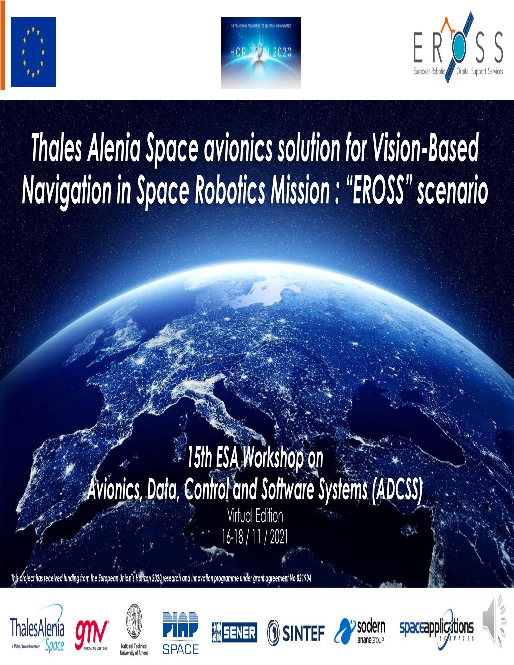 Vision-based avionics – ESA ADCSS 2021